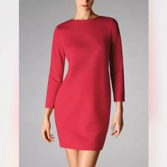 WOLFORD NWT Baily Boatneck Dress Lipstick Red - Picture 2 of 9
